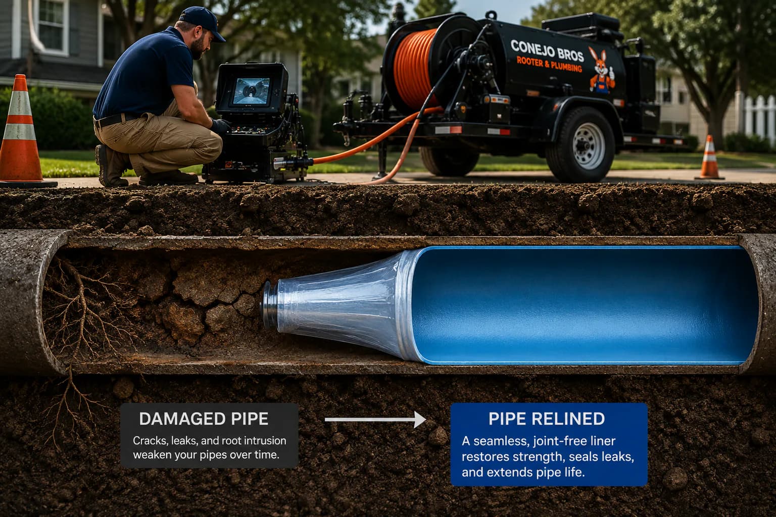 A Better Way to Repair Damaged Pipes by Conejo Bros Plumbing
