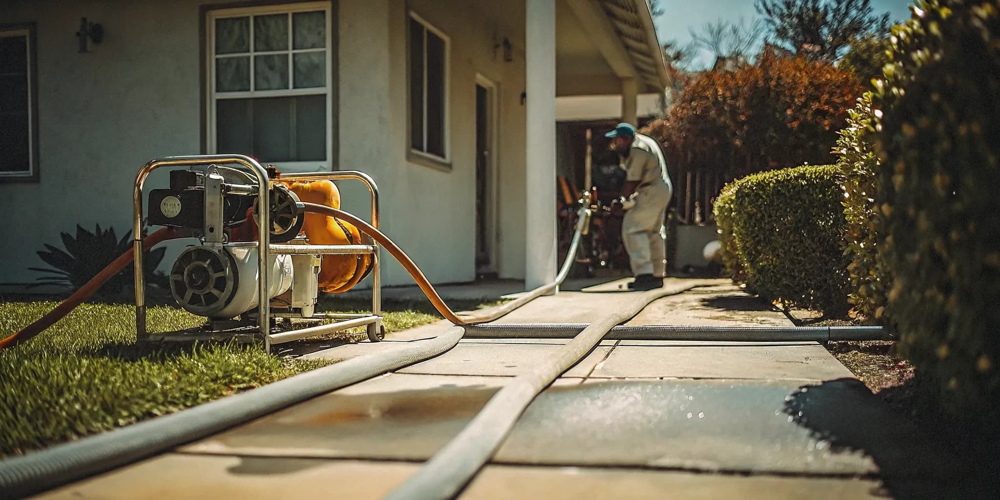 Professional hydro jetting equipment used for drain cleaning in Thousand Oaks