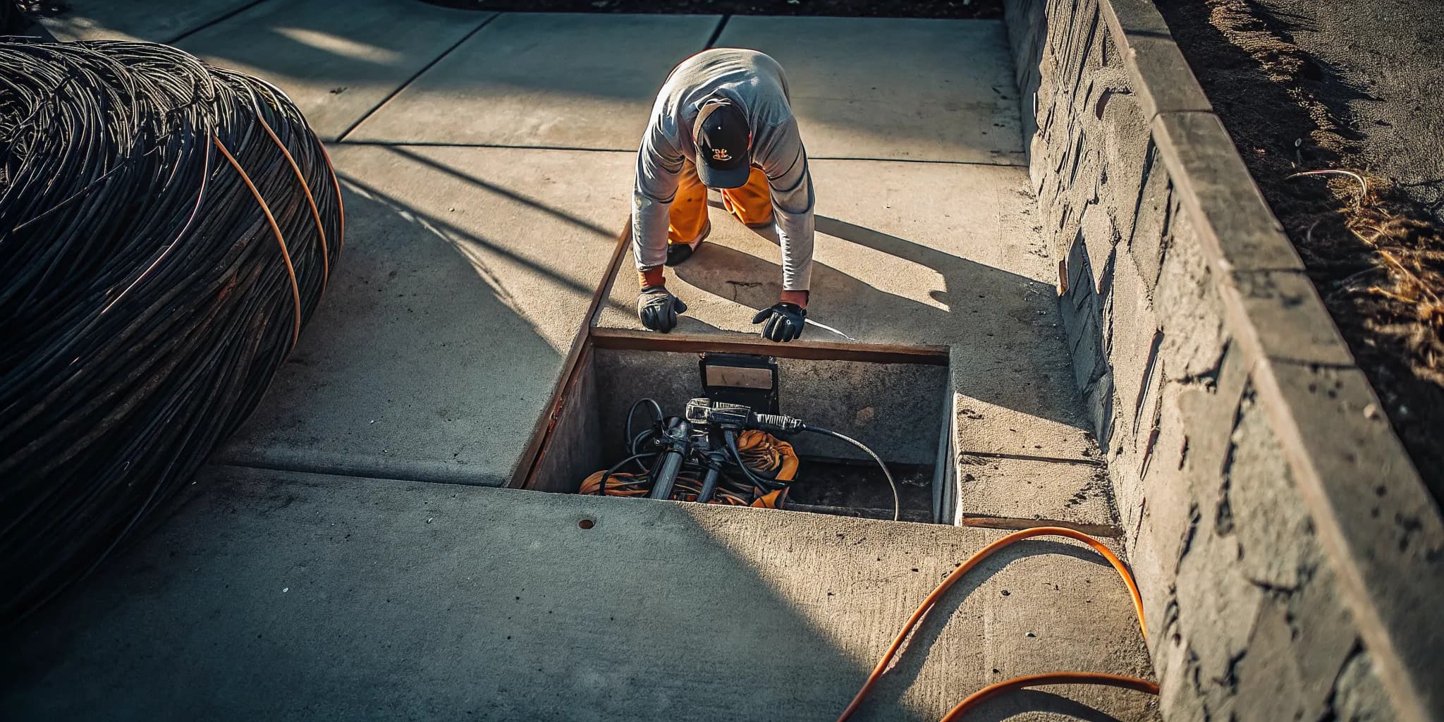Plumber Ventura County specialist performing a sewer camera inspection