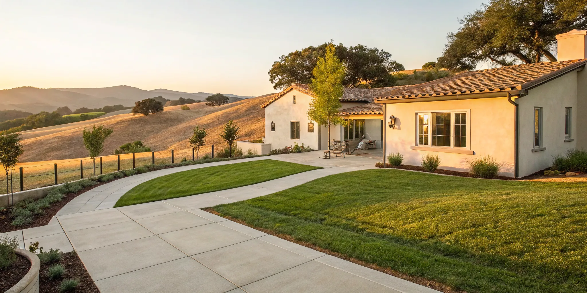 Yard drainage installation protecting a home and lawn in Thousand Oaks.