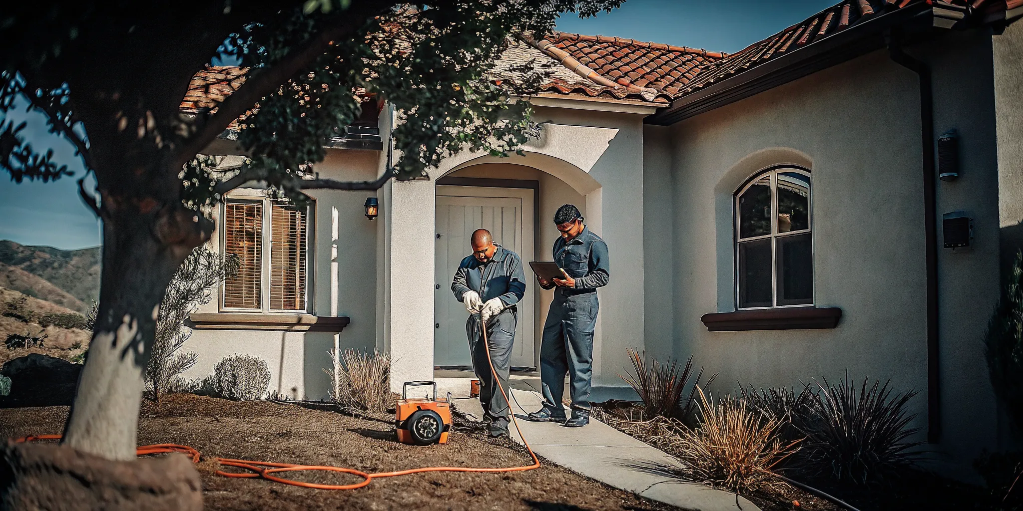 Technicians inspect a sewer line for an affordable repair in Thousand Oaks.