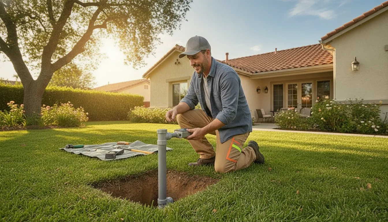 Thousand Oaks plumber inspecting a residential sewer line